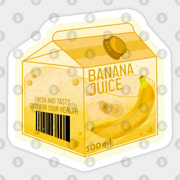 Fresh Banana Juice Sticker by Kimprut